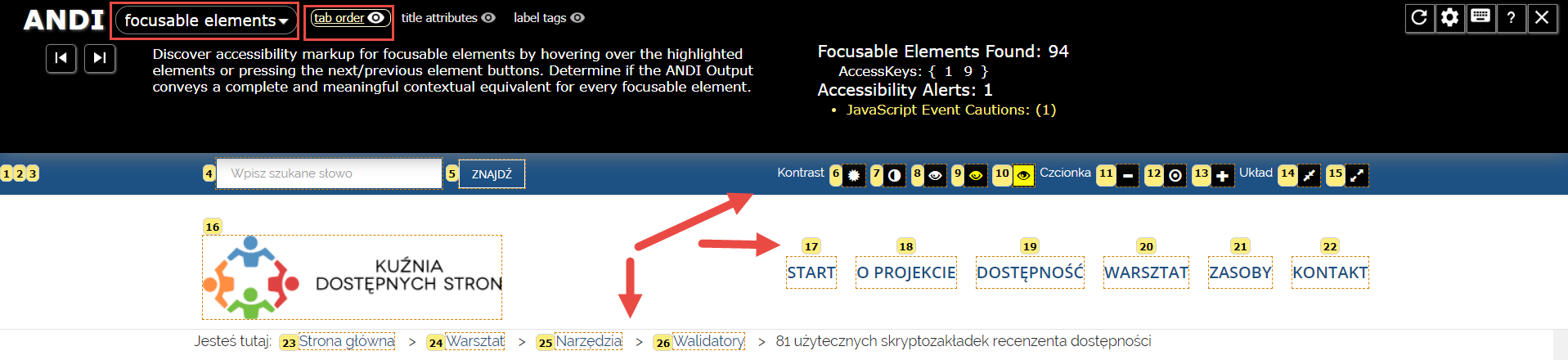 Wykorzystanie skryptozkładki ANDI